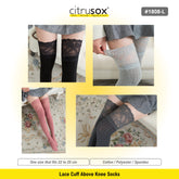 Cuff Lace Above Knee Socks